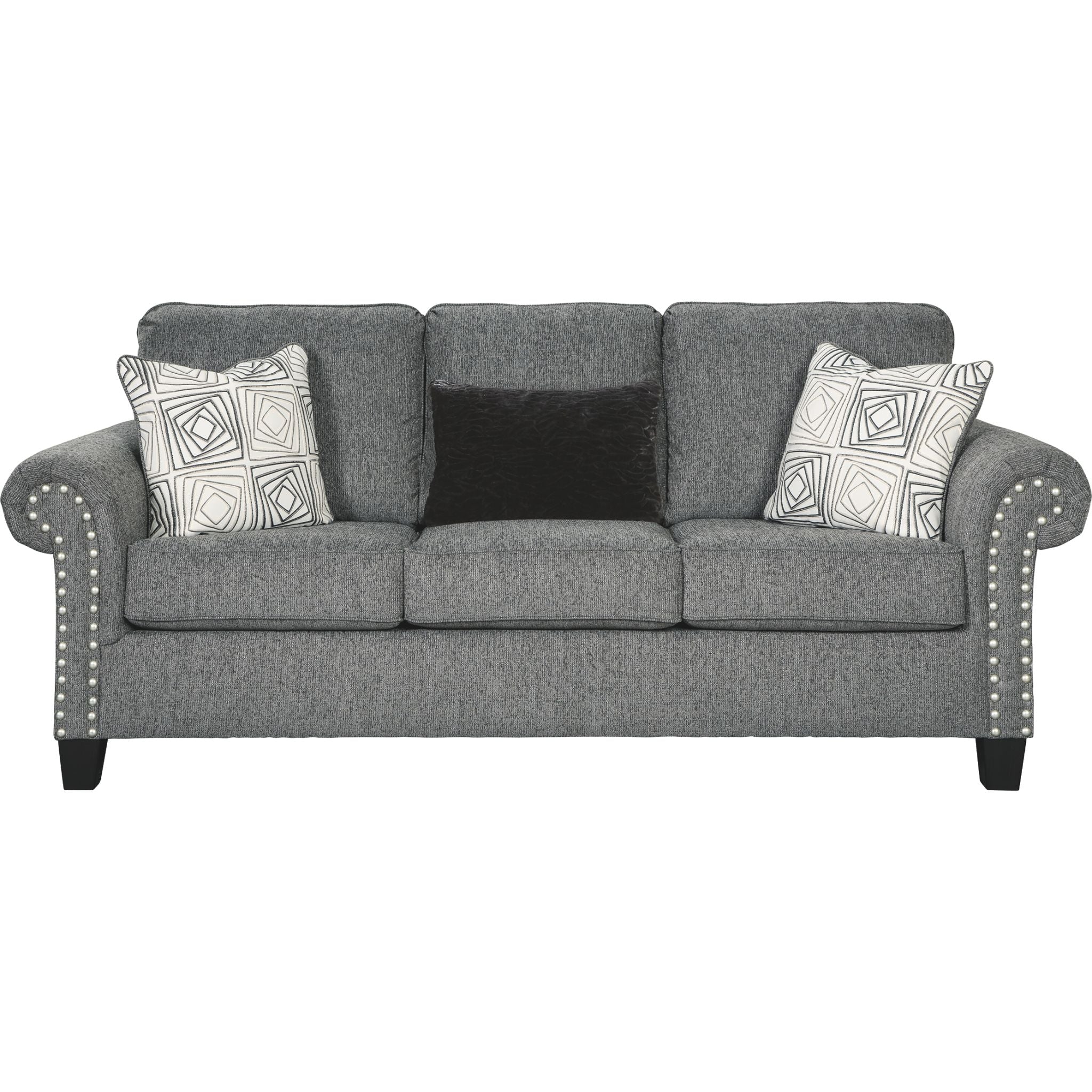 Agleno Charcoal Gray Sofa - Modern Comfortable Couch for Living Room, Lounge & Home Theater Seating