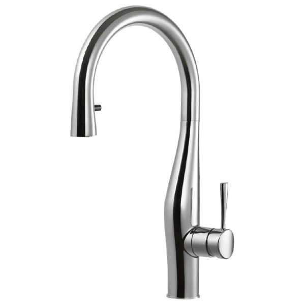 Hamat IMPD 1000 MWG Dual Function Pull Down Kitchen Faucet - Matte White & Matte Gold Finish for Modern & Farmhouse Sinks
