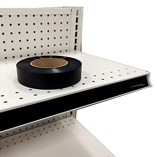 Black Gondola Shelving Vinyl Insert 130FT x 1.25in - Retail Display Solution