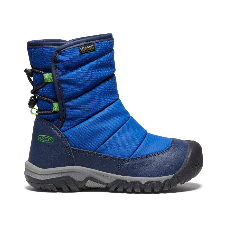 **Big Kids' Puffrider Waterproof Winter Boots - Navy Blue | Warm & Cozy Snow Boots for Boys & Girls | Perfect for Snow Play, Sledding & Outdoor Winter Adventures**