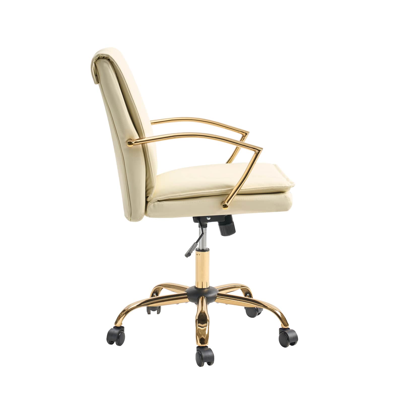 Roberto PU Leather Rocking Office Chair - Ergonomic Desk Chair with Adjustable Height & Swivel Base for Home Office, Gaming, and Workspace Comfort