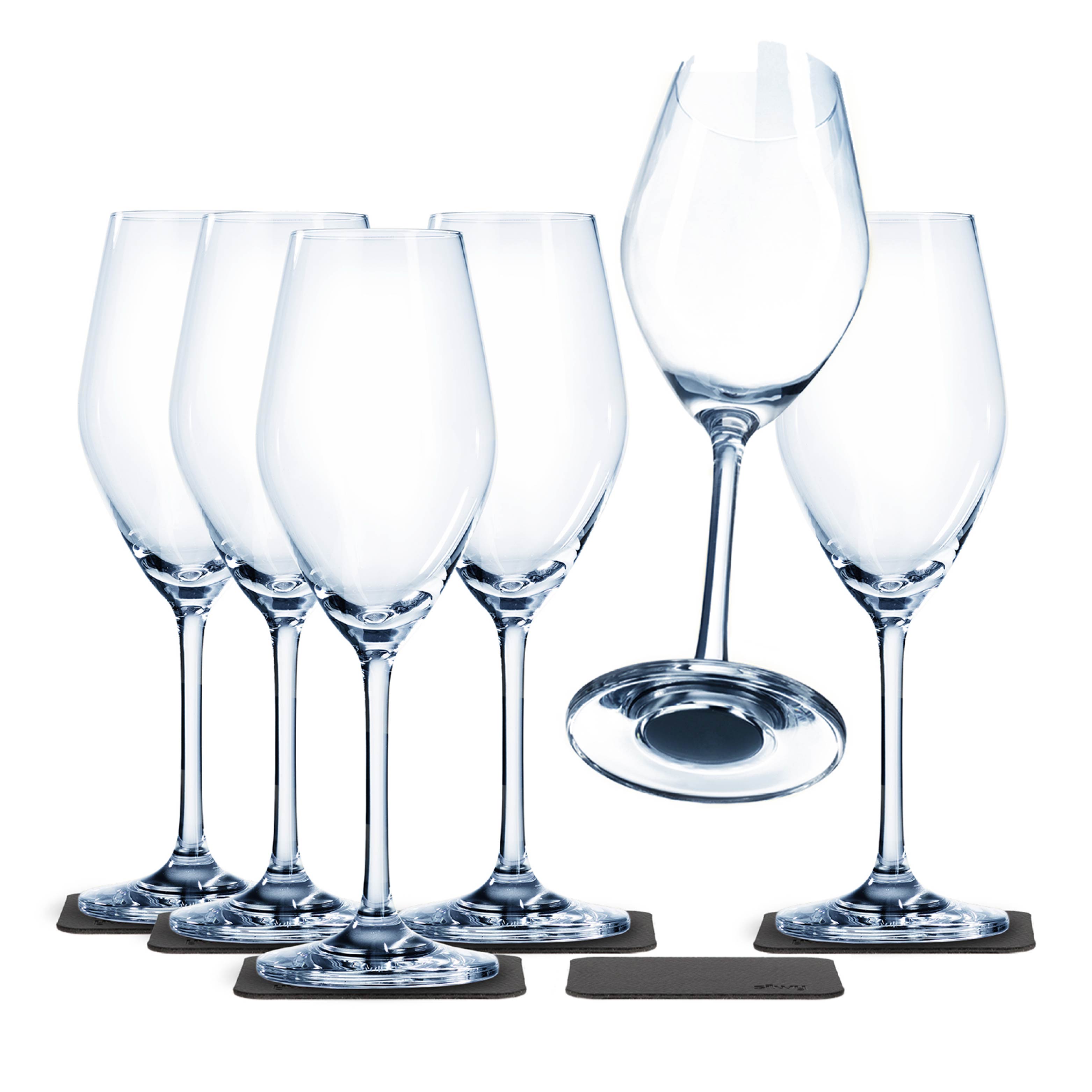 Premium Crystal Champagne Glasses with Magnet Base - Elegant Stemware for Toasting, Celebrations & Romantic Dinners - Perfect for Weddings, Anniversaries & Special Occasions
