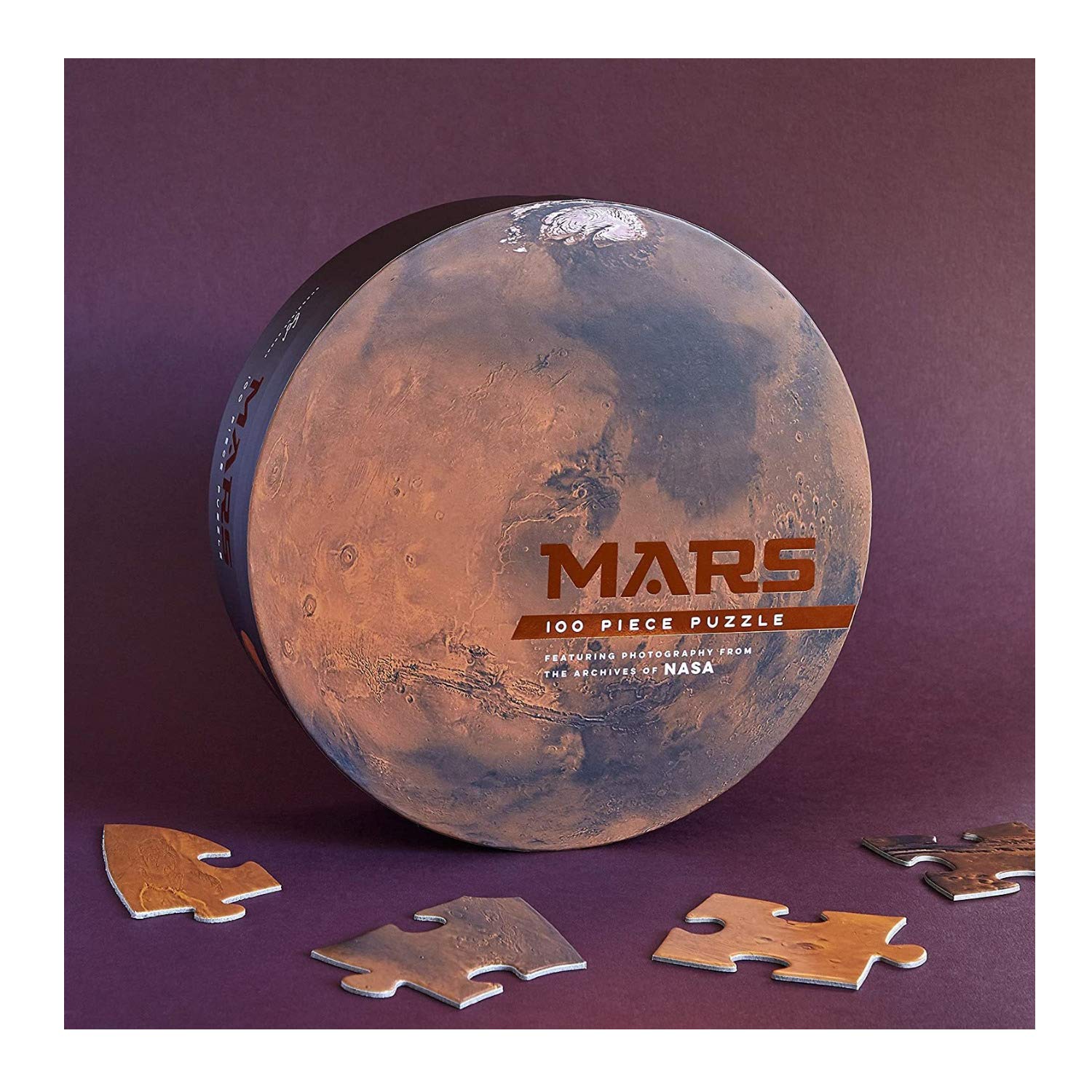 NASA Mars 100 Piece Puzzle - Shaped Space Jigsaw Featuring Stunning NASA Archive Photography | Solar System & Astronomy Puzzle for Adults & Kids | Perfect for Educational Activities, Family Game Nights & Space Enthusiasts