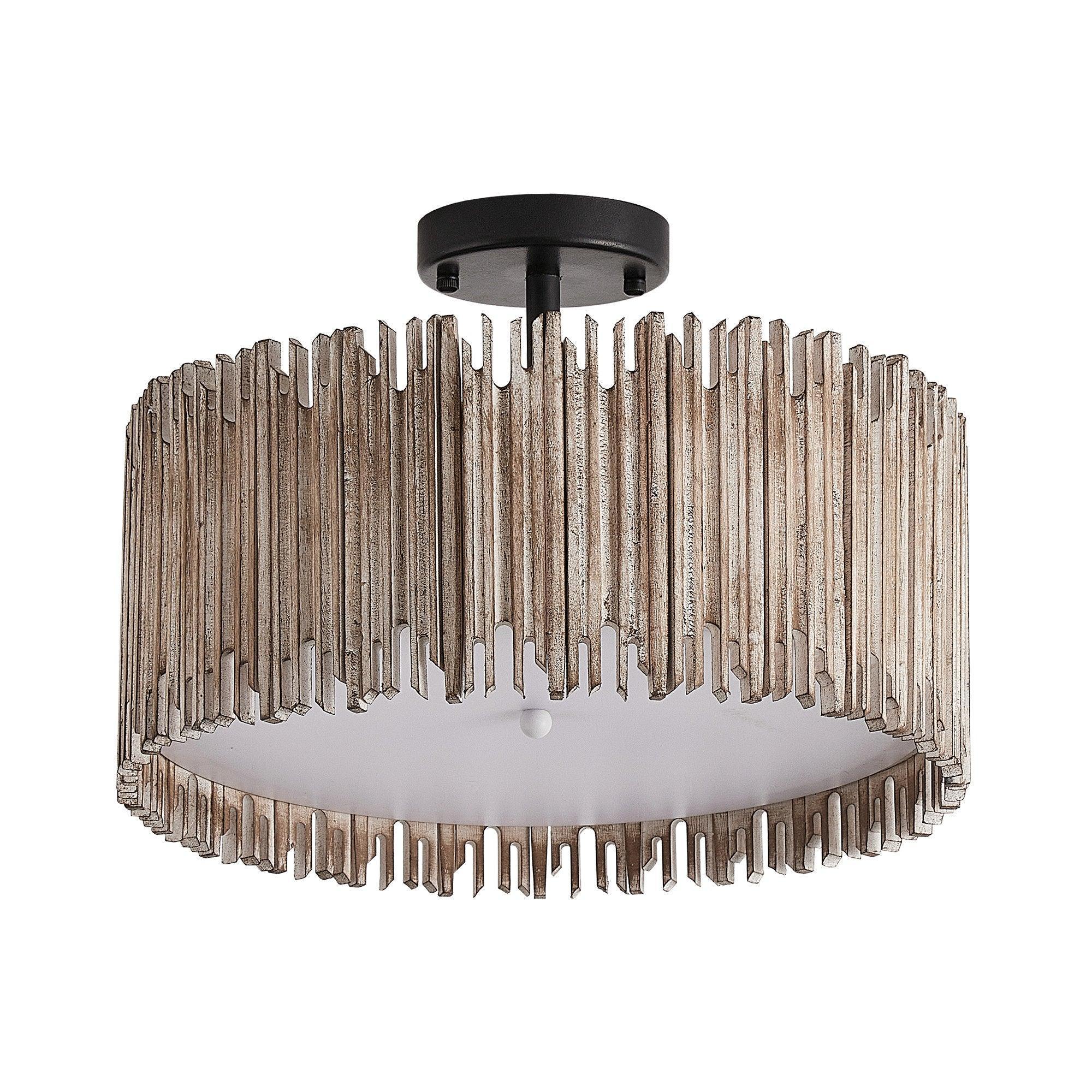 3-Light Farmhouse LED Ceiling Light Fixture - Modern Rustic Chandelier for Kitchen, Dining Room & Bedroom Lighting