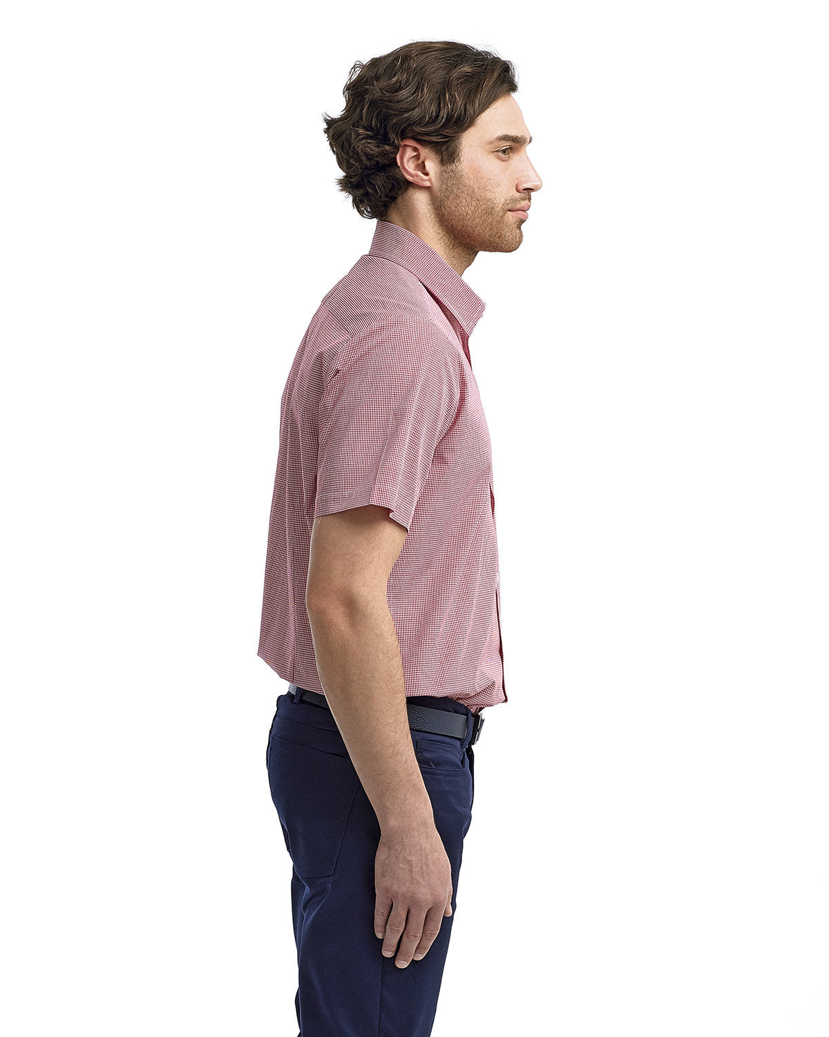 Reprime RP221 Men's Microcheck Gingham Short Sleeve Cotton Shirt - Artisan Collection | Casual Summer Wear & Outdoor Activities