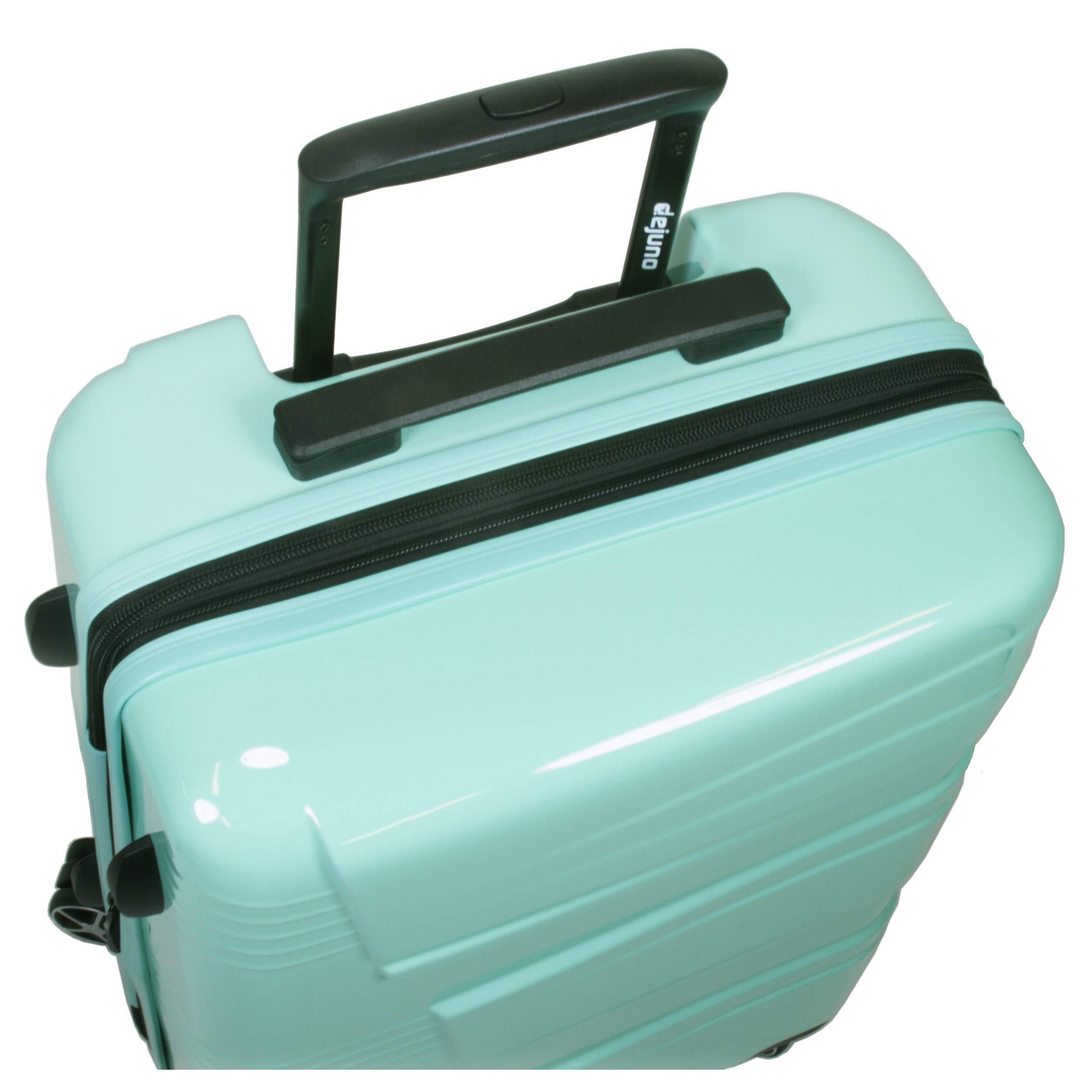 Dejuno Lumos Expandable Hardside Spinner Luggage Set - 3-Piece Sky Blue Suitcase for Travel, Business Trips & Family Vacations | Lightweight Durable Carry-On & Check-In Bags