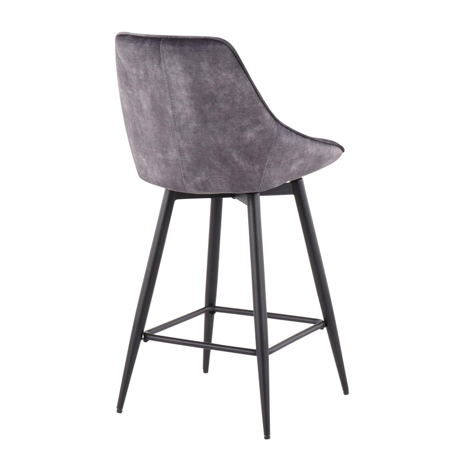 Black Metal Counter Stools Set of 2 - 24
