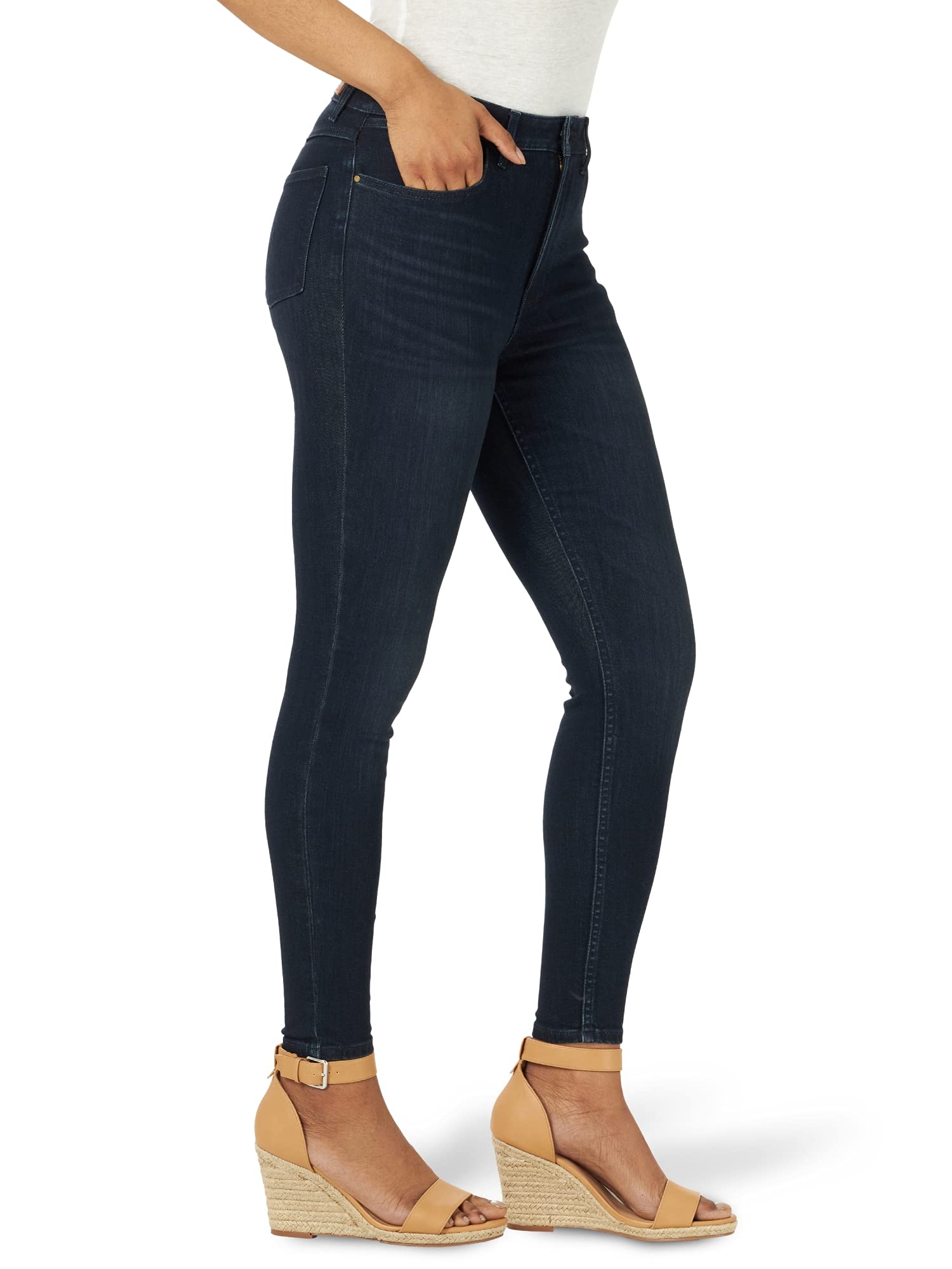 Wrangler Women's High Rise Unforgettable Skinny Jeans - Stretch Denim Pants for Casual Wear & Night Out | Comfortable Slim Fit Jeans for Everyday Style