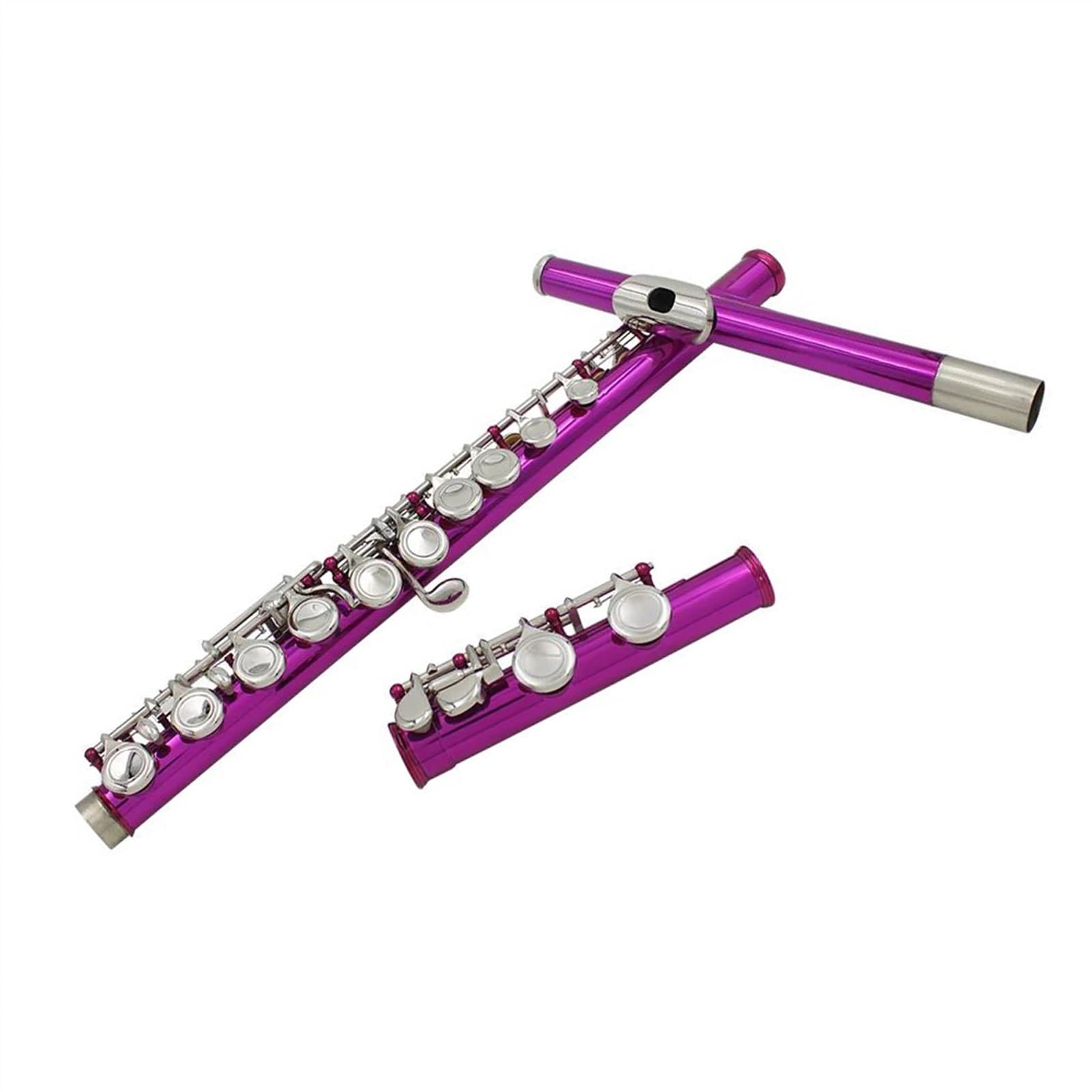 16-Hole Horizontal Brass Flute with Leather Case - Professional Woodwind Instrument for Beginners & Musicians - Perfect for Jazz, Classical & Folk Music Performances