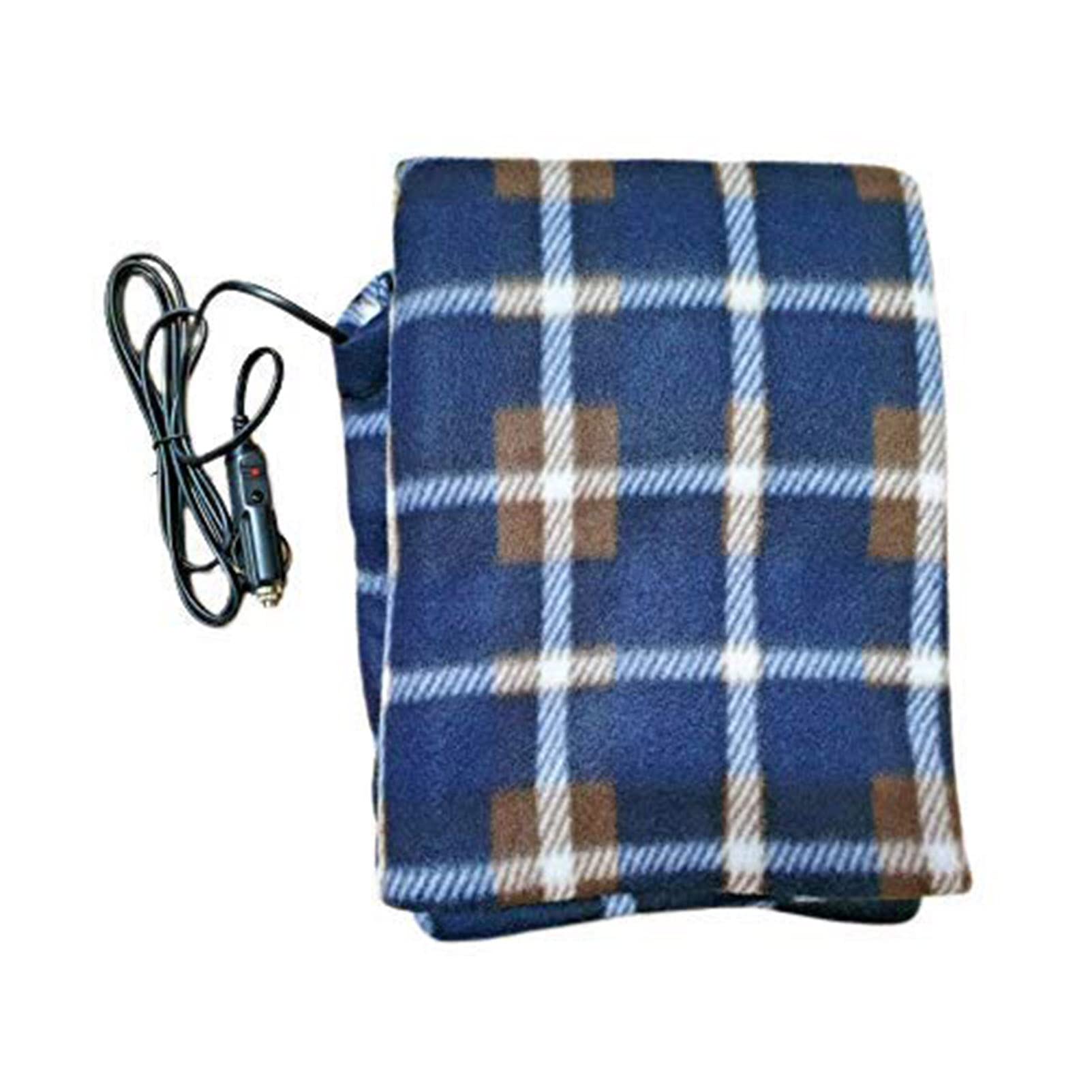 Brightviee 12V Heated Car Blanket - Electric Fleece Heating Blanket for Cars, Trucks, Boats & RVs - 59