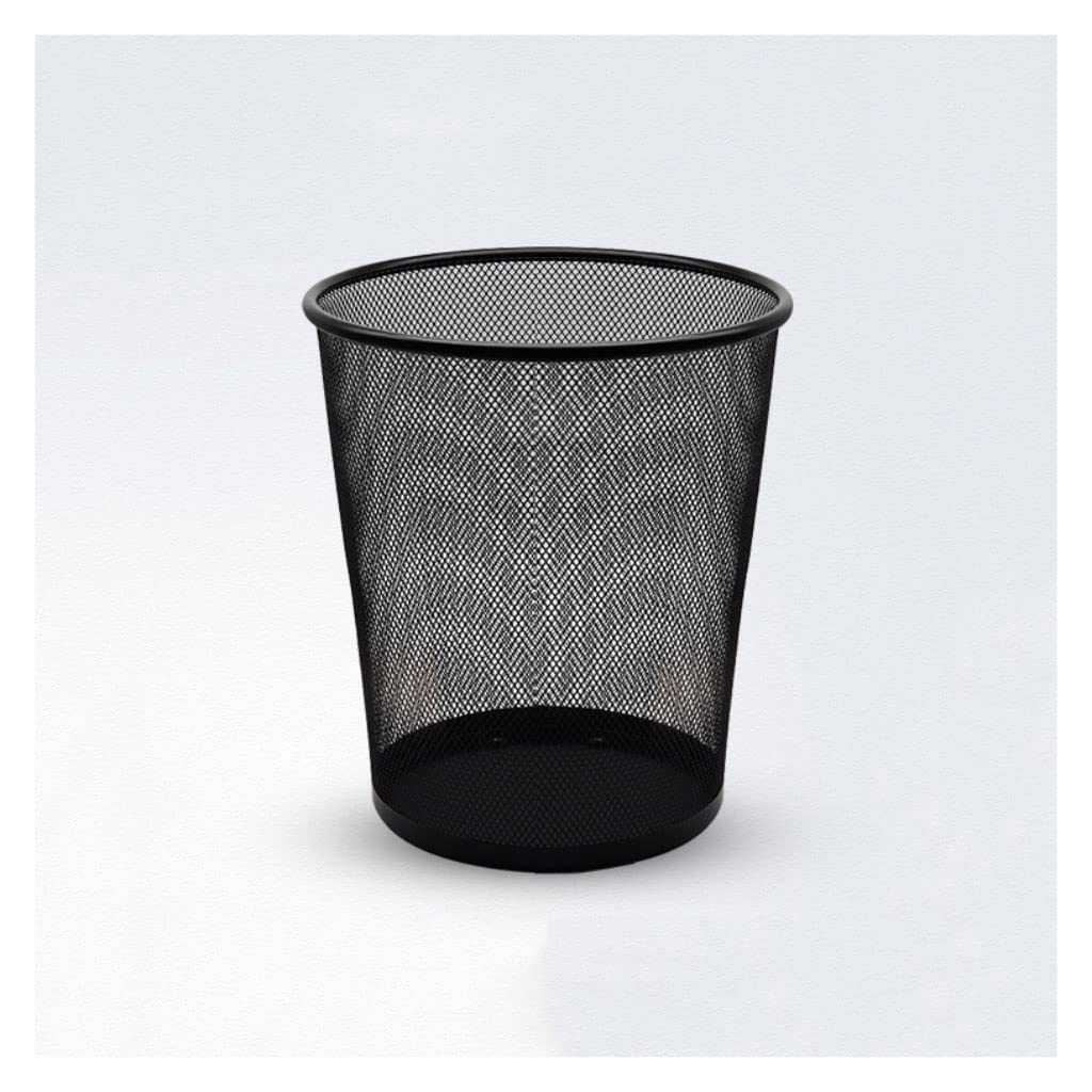 Stainless Steel Kitchen Trash Can - Medium Size Lidless Office Wastebasket with Barbed Wire Design | Durable Paper Basket for Bathroom, Kitchen & Bedroom | Perfect for Home, Office & Commercial Use