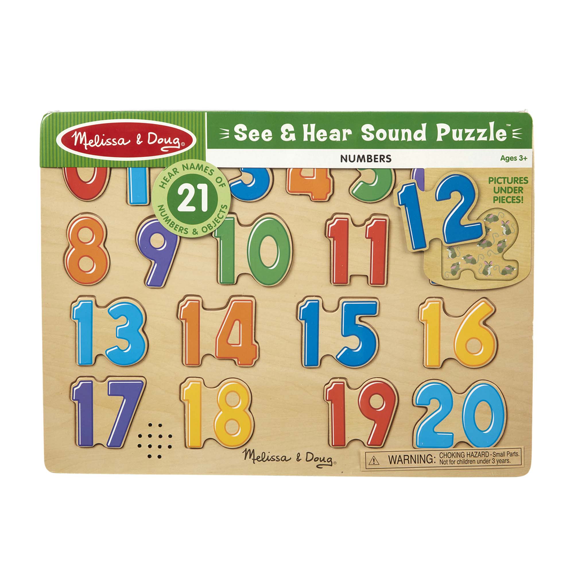Numbers Sound Puzzle - 21 Piece Educational Toy for Kids | Learn Counting & Math Skills | Perfect for Preschool Learning & Home Schooling