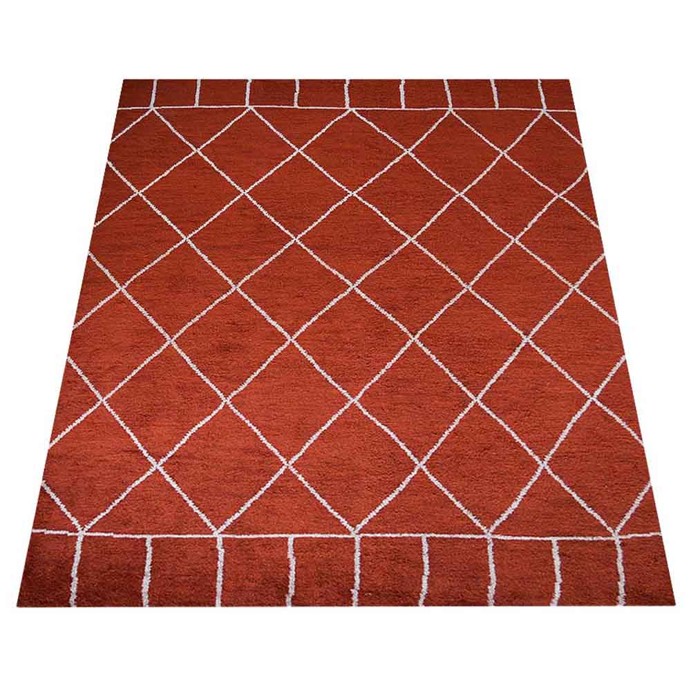 Handmade Strata Hand Knotted Wool Rug - Bohemian Style Area Rug for Living Room, Bedroom & Dining Room - Soft & Durable Floor Decor for Home & Office