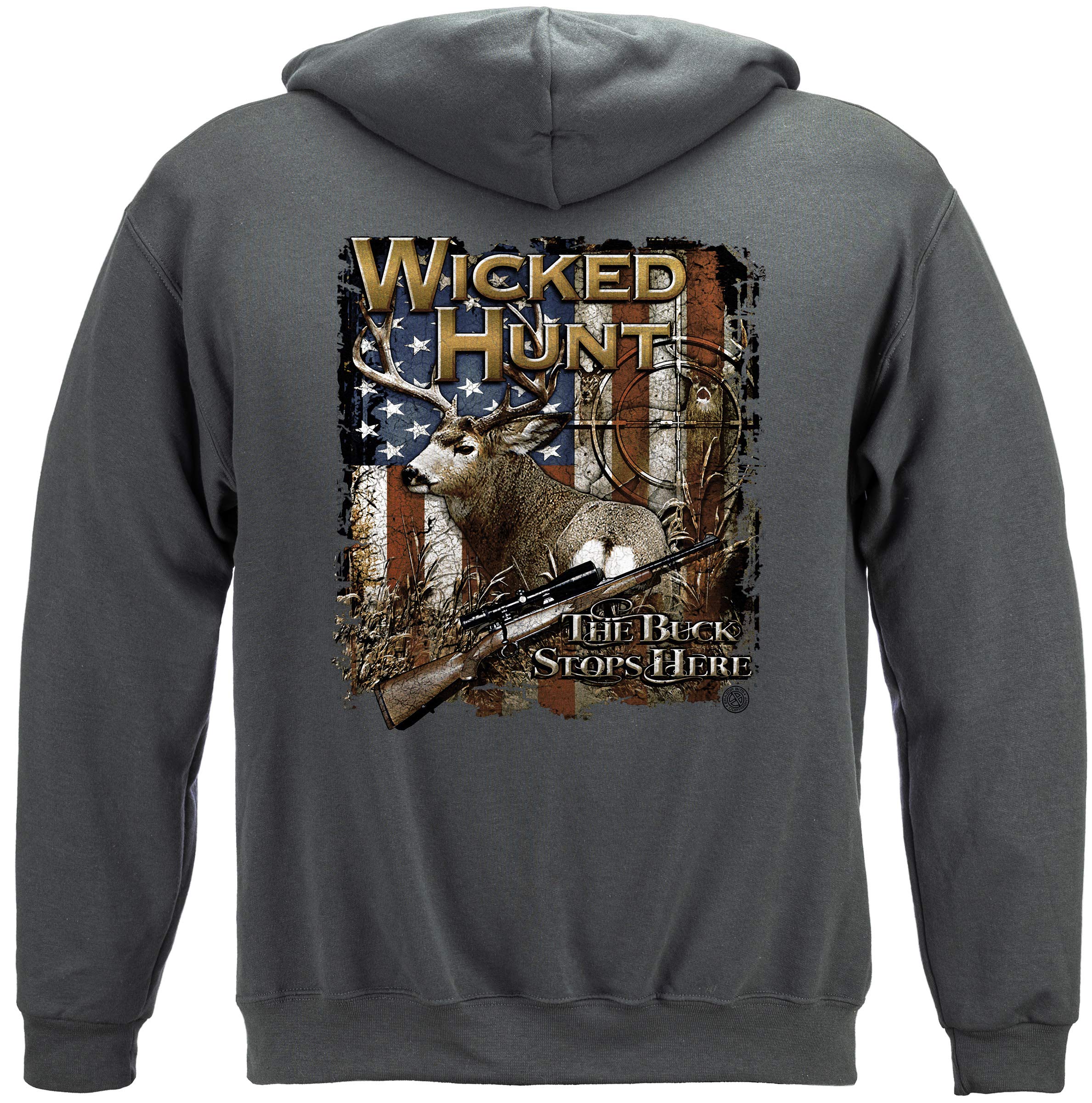Erazor Bits Wicked Hunt Hoodies - Premium Hunting Themed Cotton Jackets for Outdoor Adventures and Casual Wear