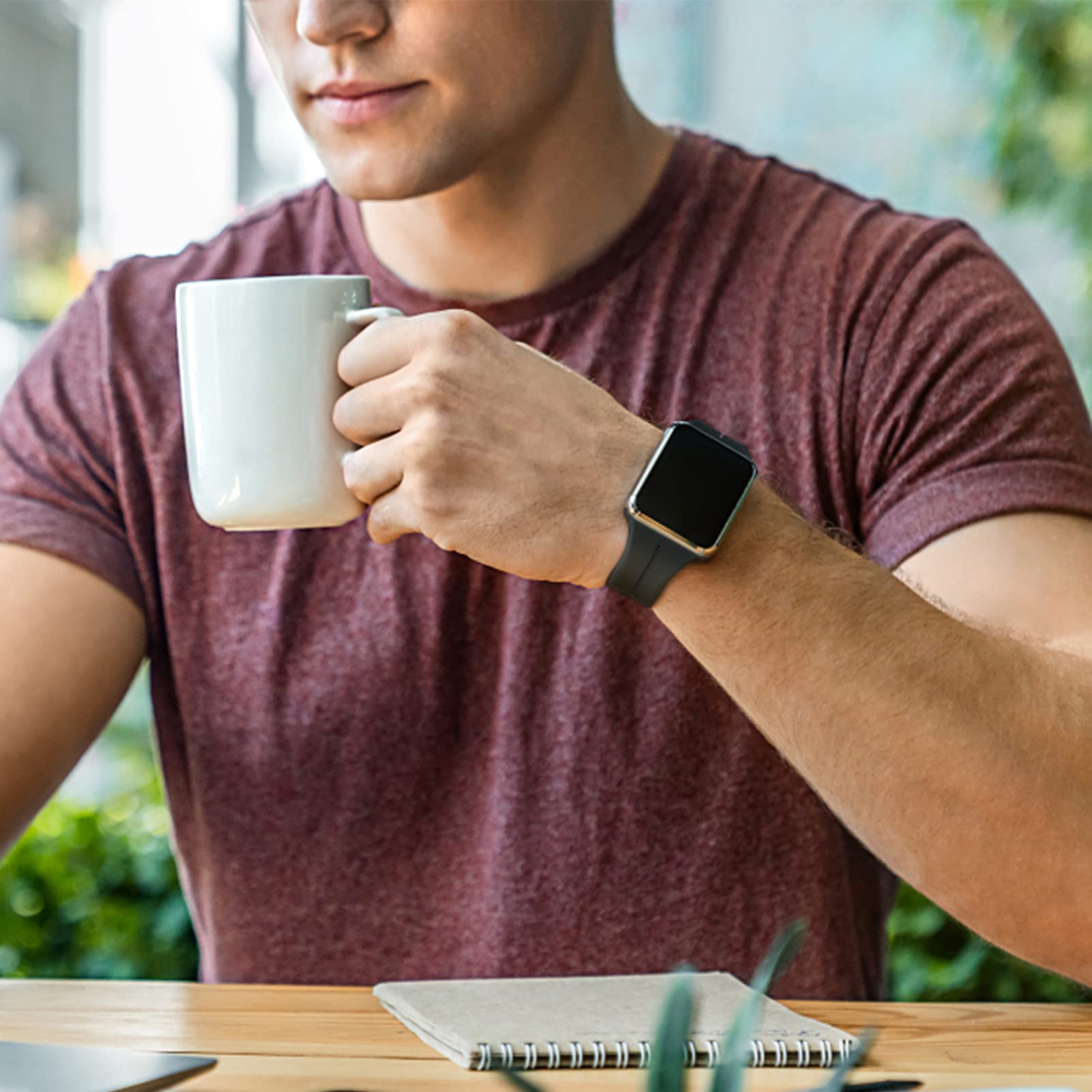 Magnetic Sport Silicone Band for Apple Watch Ultra 2/Ultra/Series 10/9/8/7/6/5/4/3/SE 2nd Gen - 38mm 40mm 41mm 42mm 44mm 45mm 46mm 49mm - Durable Comfortable Strap for Men & Women - Perfect for Workouts, Running & Everyday Use