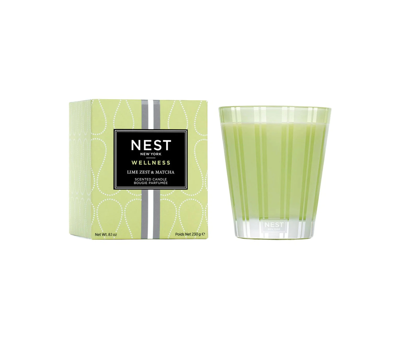 Nest Lime Zest & Matcha Scented Candle - Aromatherapy for Relaxation, Yoga & Home Decor | Fresh Citrus Green Tea Fragrance