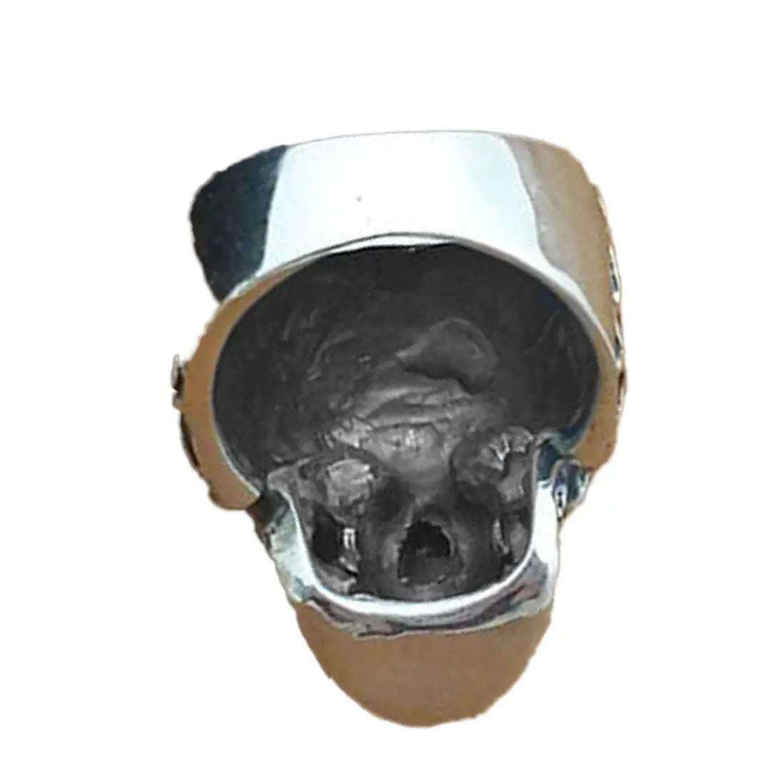 GoSteel Men's Sugar Skull Ring - Gothic Punk Jewelry for Men, Stainless Steel Skeleton Hand Design, Adjustable Size, Perfect for Halloween, Day of the Dead, Rock Concerts & Alternative Fashion