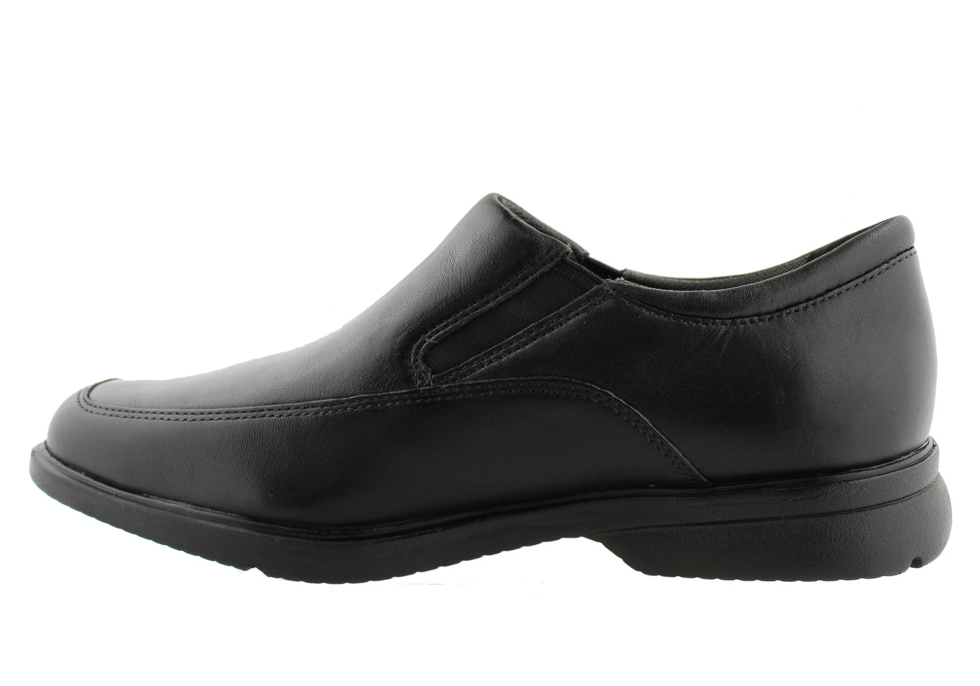 Rockport Aderner Men's Leather Wide Fit Slip-On Loafers - Comfortable Casual Shoes for Work, Travel & Everyday Wear
