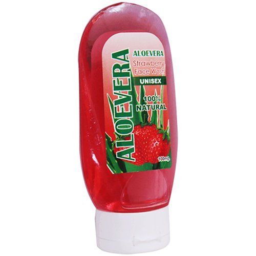 AryanShakti Aloe Vera Face Wash with Strawberry Extract - 100ml | Gentle Cleansing for Acne-Prone & Sensitive Skin | Daily Skincare Routine