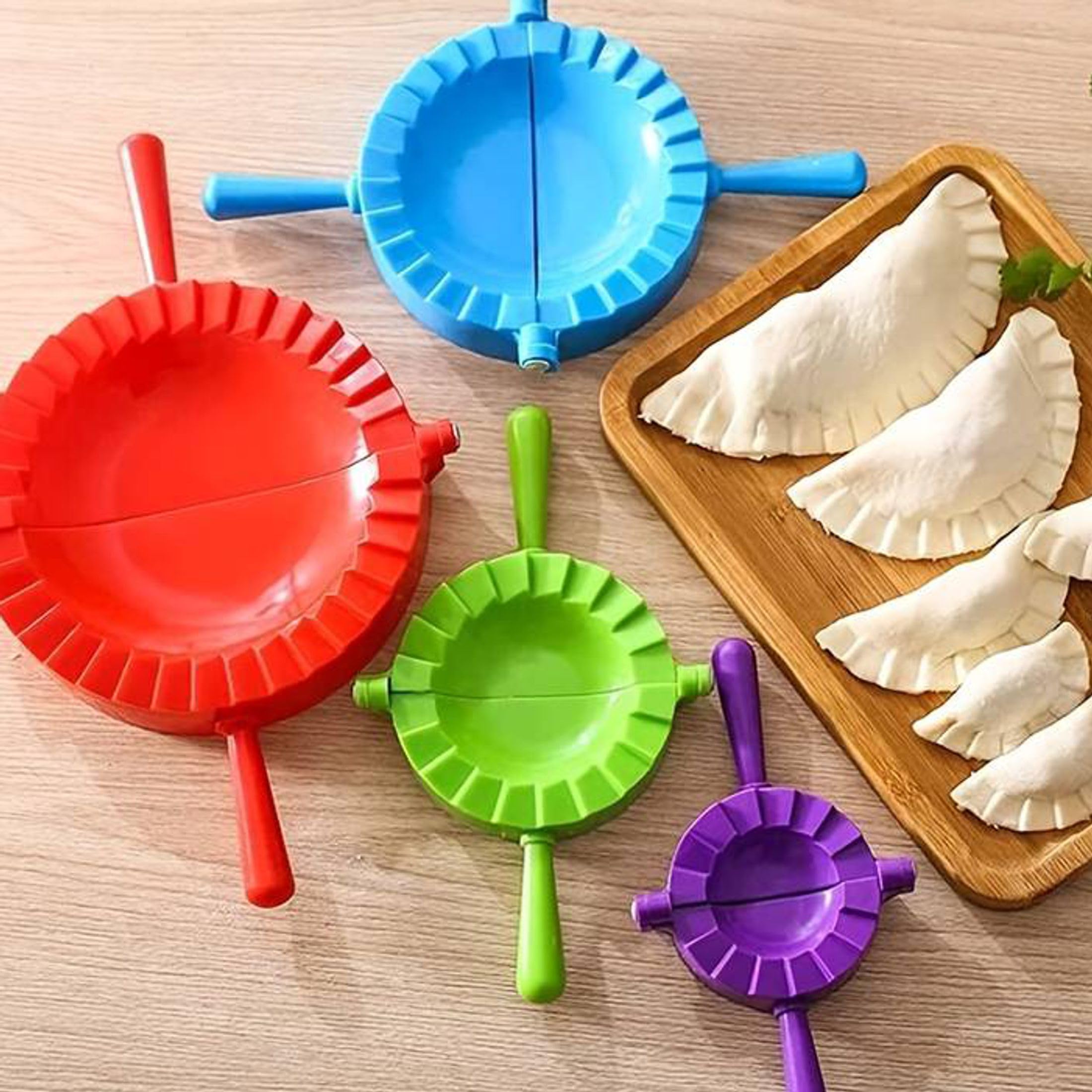 Dumpling Maker Press Mold Set of 4 – 5 inch & 6 inch Gyoza, Empanada, Pot Pie & Ravioli Maker Kit | Professional Dough Press for Chinese Soup Dumplings, Pierogi & More | Perfect for Home Cooking, Meal Prep & Asian Cuisine
