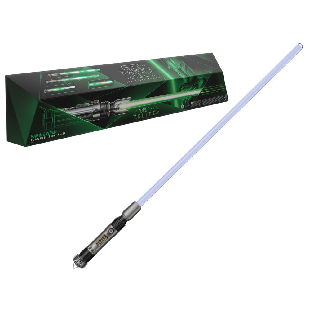 Star Wars The Black Series Sabine Wren Force FX Elite Lightsaber with Advanced LED Lights & Sounds - Collectible Toy for Ages 14+ - Perfect for Cosplay, Display & Star Wars Fans