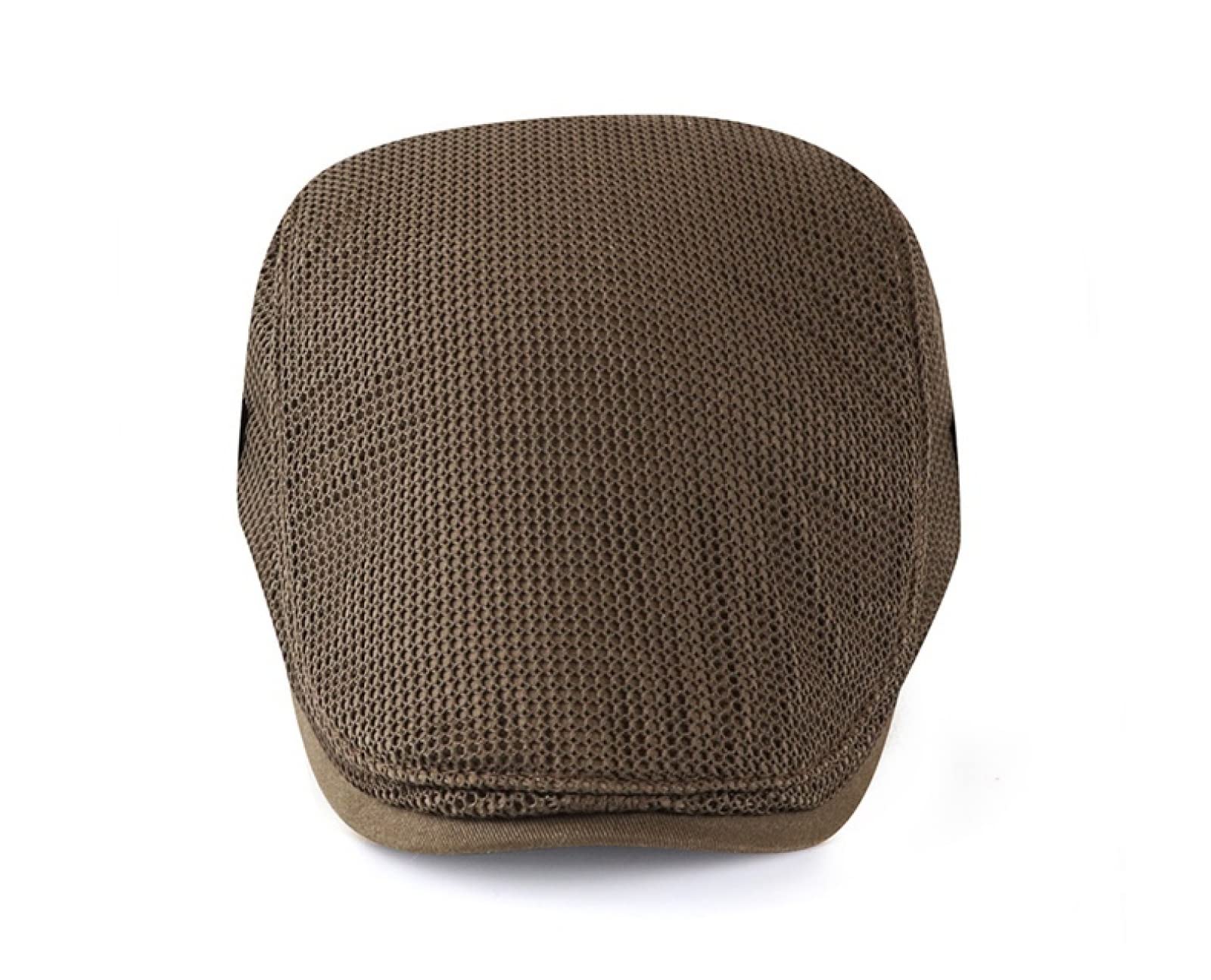 KIAZHAO Breathable Mesh Newsboy Cap for Men - Summer Golf Hat with Solid Flat Design - Perfect for Outdoor Activities, Casual Wear & Sports