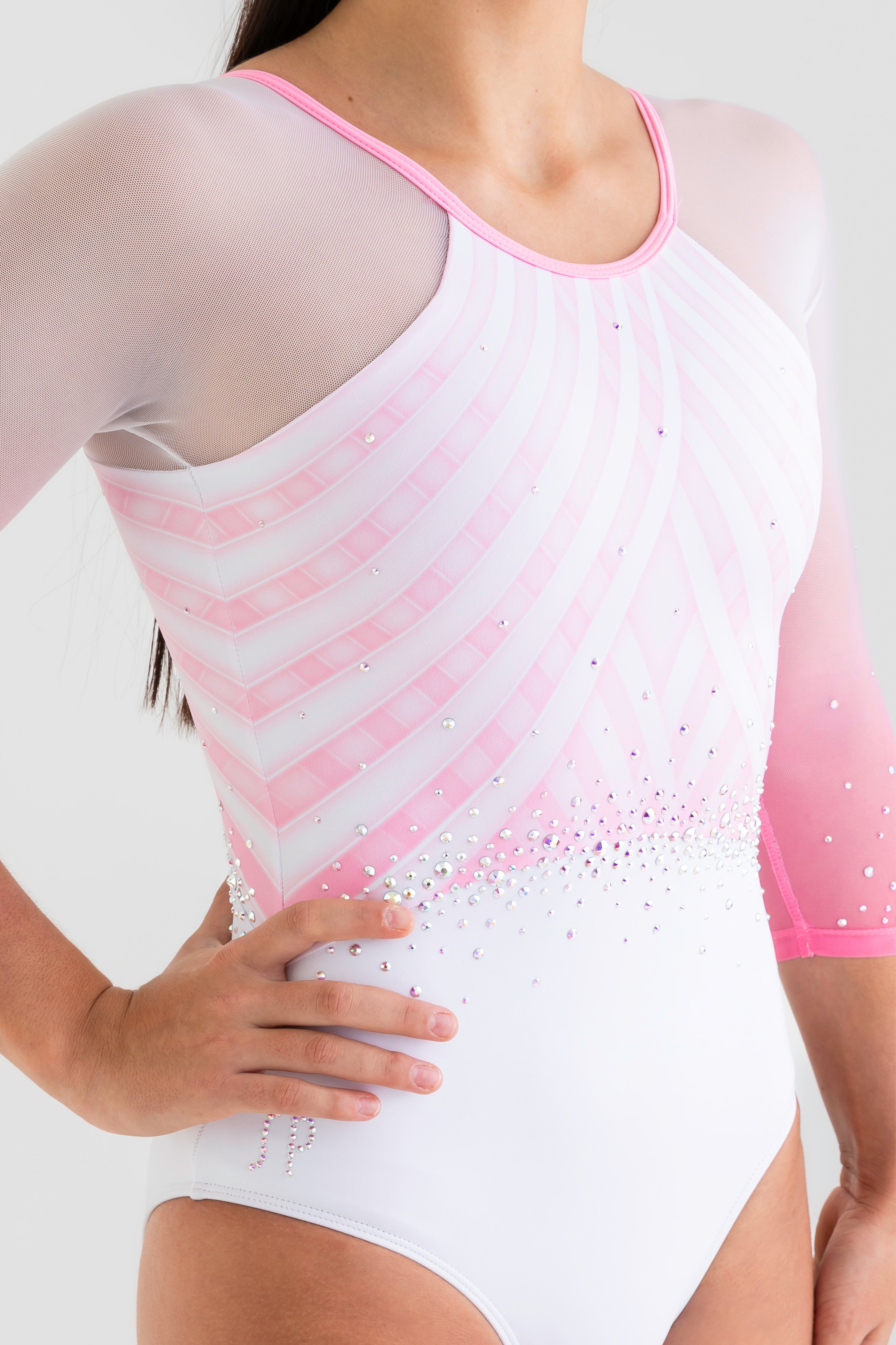 Azia Leotard - 3/4 Sleeve Dancewear for Ballet, Gymnastics & Performance - Stretchable & Comfortable for Kids & Adults