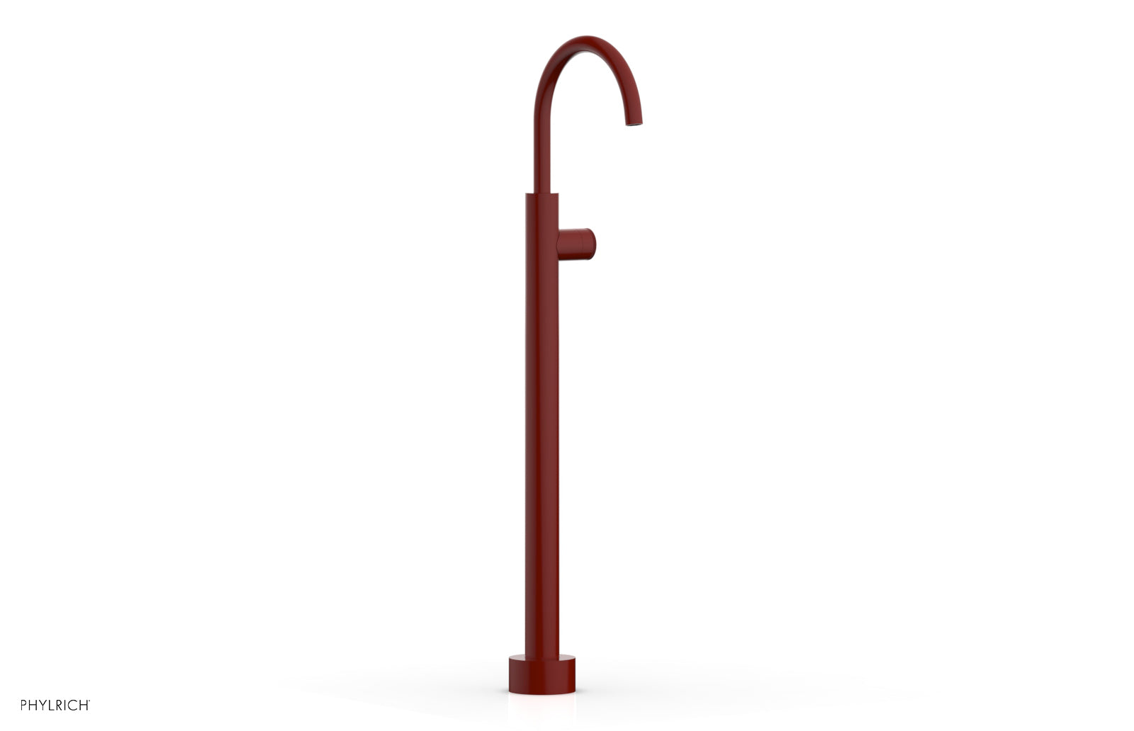 BASIC II Tall Floor Mount Tub Filler with Knurled Handle - Model 2304402 | Modern Bathroom Faucet for Freestanding Tubs & Luxury Spa Experience