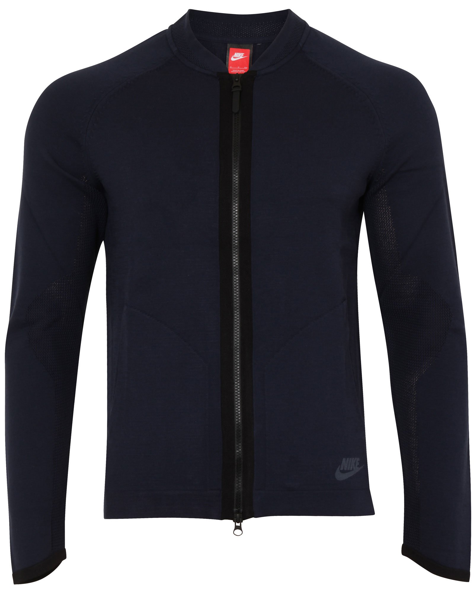 Nike Tech Knit Bomber Jacket for Men - Navy Blue, Size S | Lightweight Athletic Jacket for Running, Gym & Casual Wear