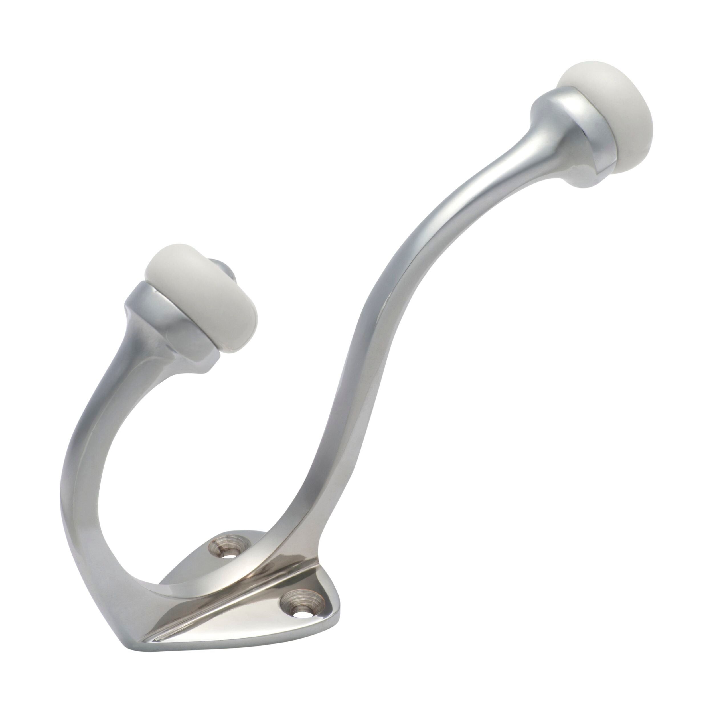 3978 Chrome Plated Hat & Coat Hook with Porcelain Tip - 4.5