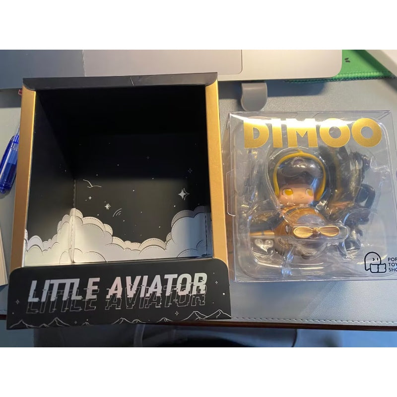DIMOO Little Aviator Limited Edition Collectible Figure - Cute Cartoon Character Statue for Home Decor, Office Display & Gift Giving