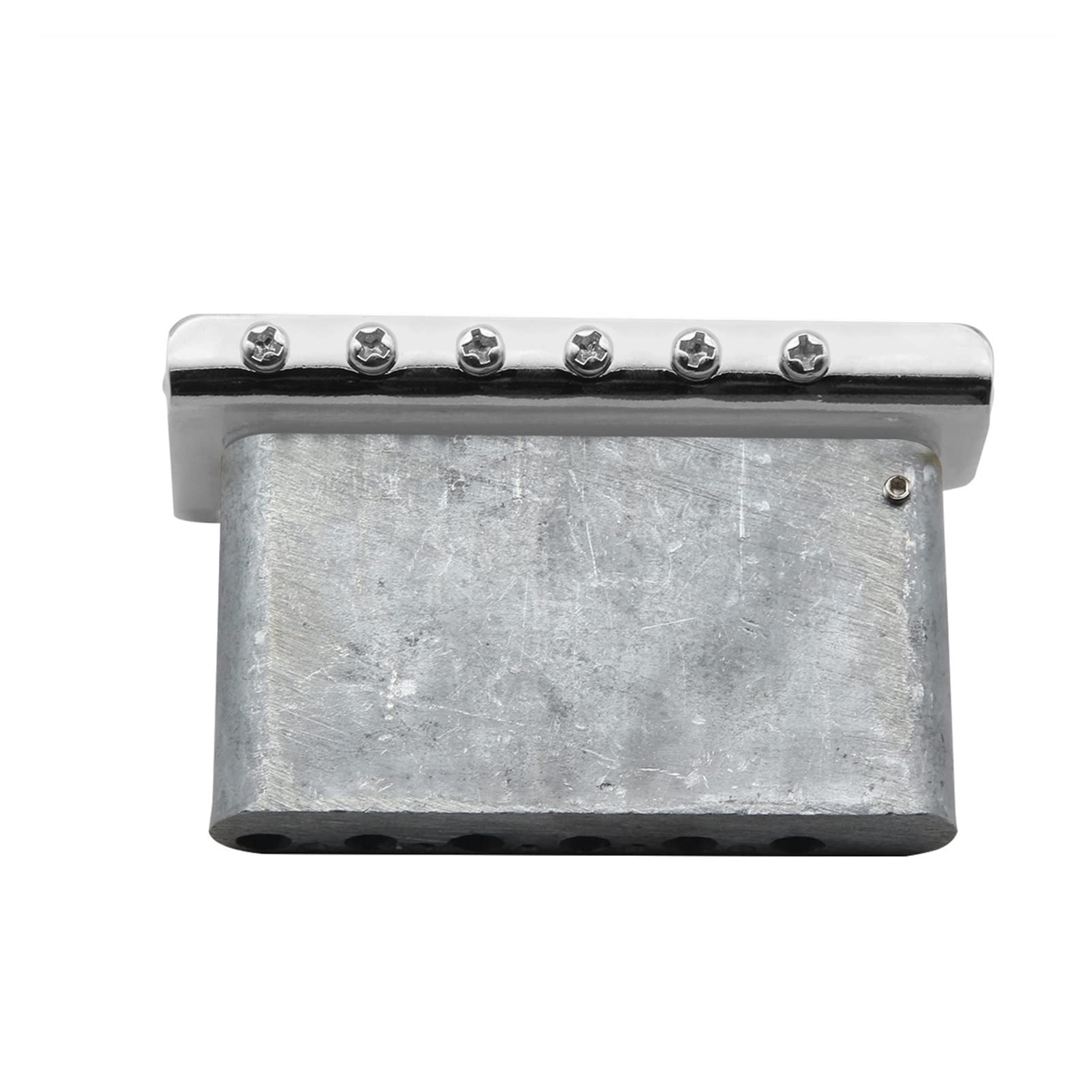 2 Post Point Guitar Locking Tremolo Bridge System - 14mm Thick Block for ST Style Electric Guitars (Chrome) | Perfect for Upgrades & Professional Performances