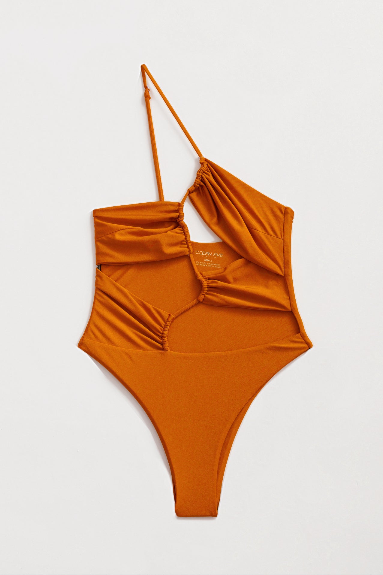 Biscayne One Piece Swimsuit - Burnt Orange High Waist Bathing Suit for Women | Beach, Pool, Vacation & Summer Fashion
