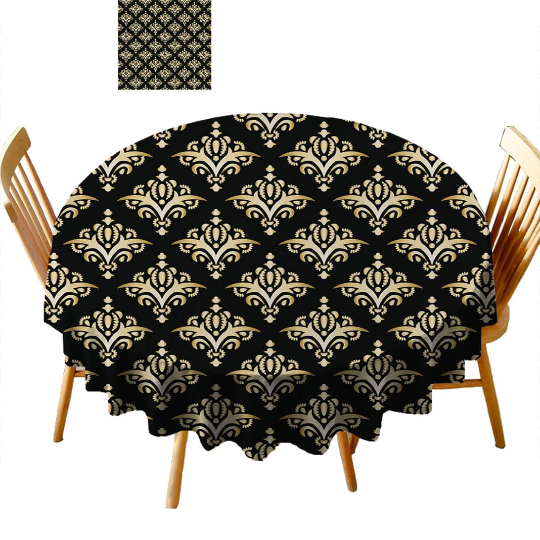 Round Tablecloth 54 Inch - Premium Fabric Dining Table Cover for Home & Restaurant Use - Perfect for Parties, Weddings, and Everyday Dining (B33FL)