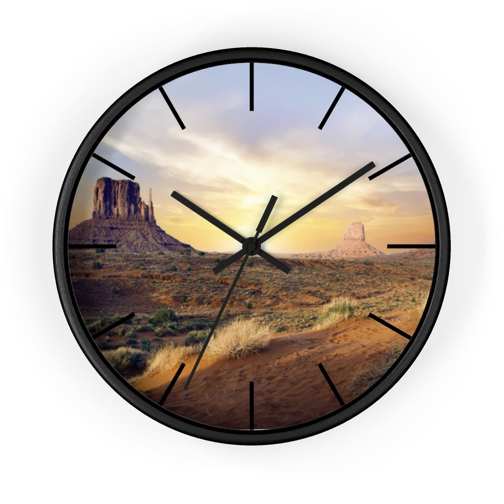 Stylish Midwest Desert Wall Clock - Modern Home & Office Decor - Perfect for Living Room, Bedroom, or Workspace