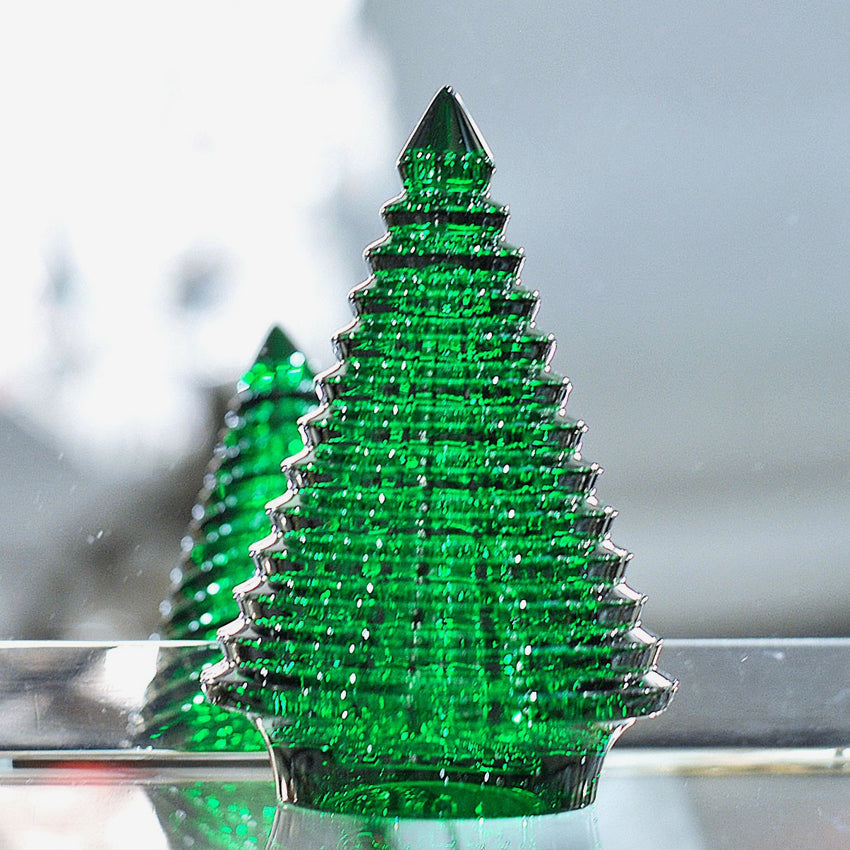 Baccarat Crystal Eye Fir Tree - Elegant Christmas Ornament for Holiday Decor, Home & Office Decoration, Festive Gift Idea