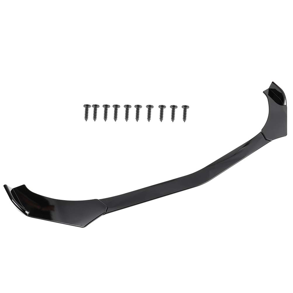 SCITOO Universal Front Lip Spoiler - Glossy Black Adjustable Bumper Lip for Cars | Enhances Aerodynamics & Sporty Look | Perfect for Street Racing & Car Shows