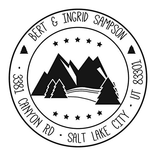 Custom Mountains Logo Desk Embosser Seal - 1.675