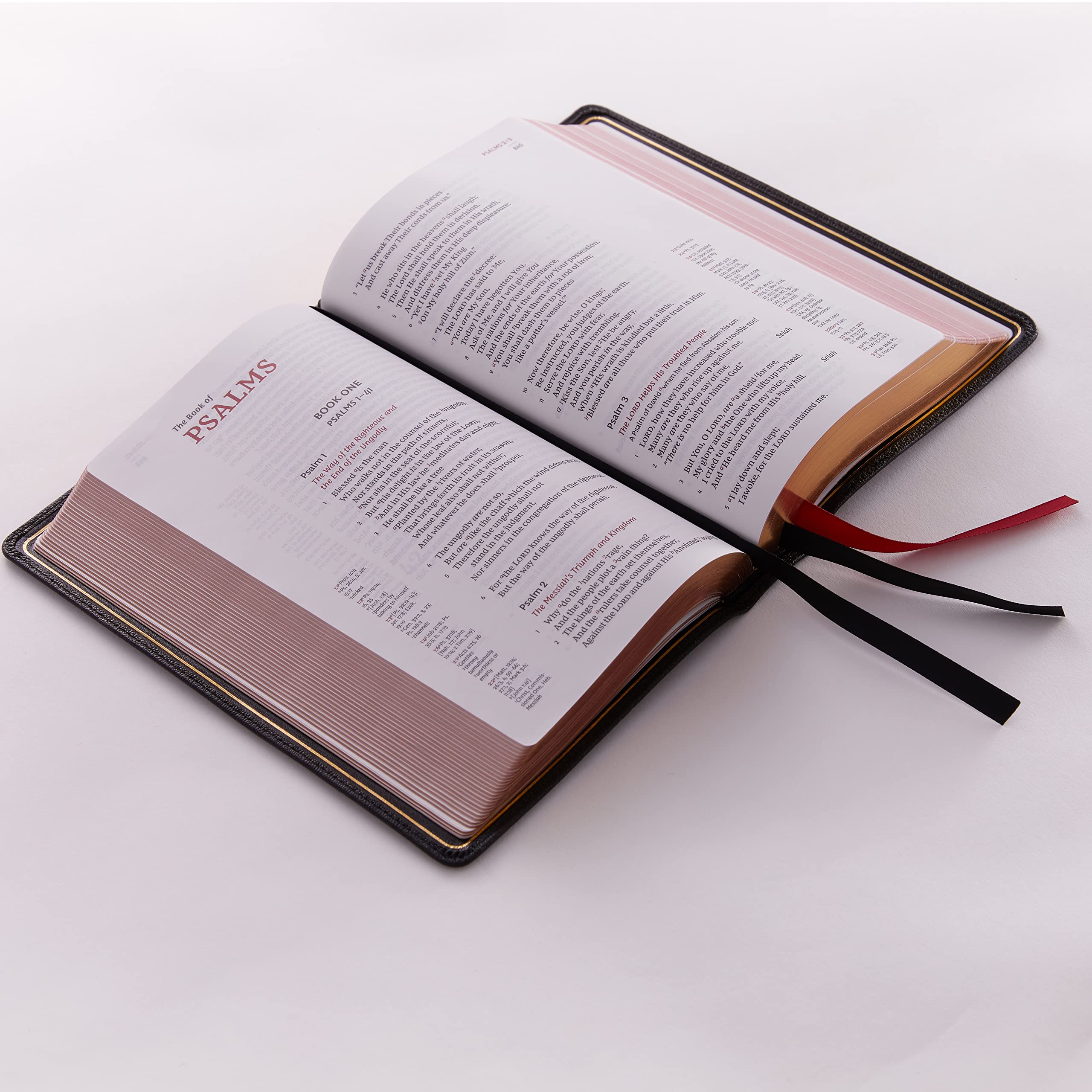 Premium NKJV Single-Column Reference Bible in Luxurious Goatskin Leather - Brown Premier Collection with Comfort Print | New King James Version Holy Bible for Worship, Study & Gift Giving