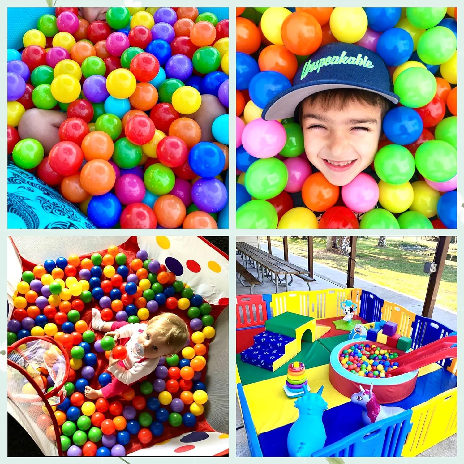 500/1000/2000 Count BPA-Free Plastic Ball Pit Balls for Kids Playpen & Crawling Tunnels | Durable Crush-Proof Pool Balls for Indoor Play, Pet Dogs & Toddler Sensory Play