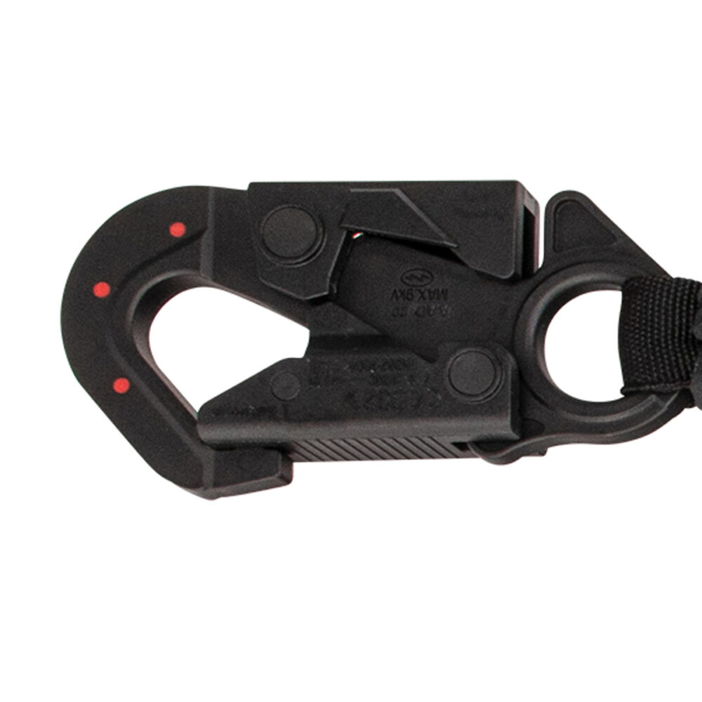 Arc Flash 6ft Safety Lanyard with Dielectric Snap Hook & Soft Loop - Shock Absorbing Fall Protection for Electrical Work & Utility Maintenance