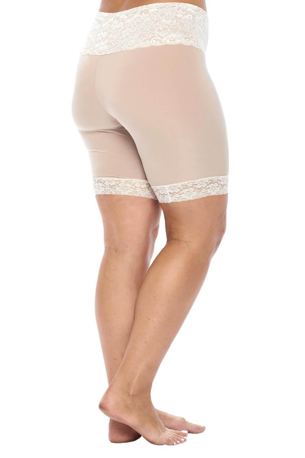 Undersummers Lace Slip Shorts for Women - 9” Inseam Anti-Chafing Shorts Under Dresses - Comfortable Lingerie for Summer Wear, Work, and Special Occasions