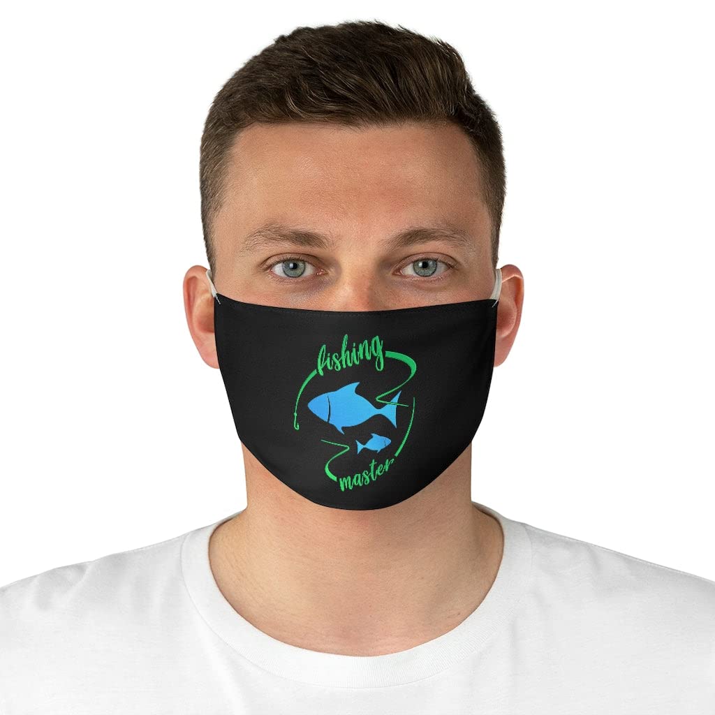 Fishing Master Face Mask - Breathable & Comfortable Cloth Masks for Men, Women & Kids - Reusable Fishing Face Cover - Black Outdoor Mask for Fishing, Hiking & Camping