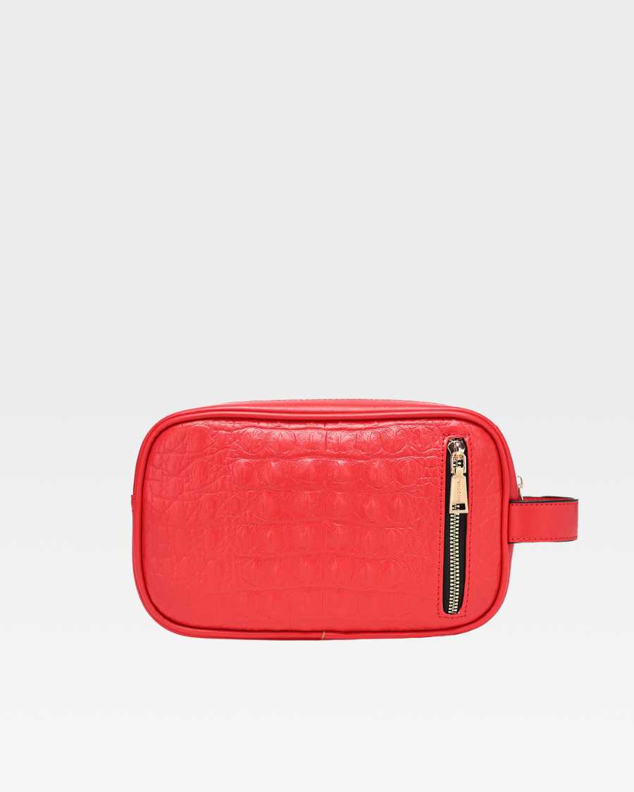Apollo 2 Travel Toiletry Bag - Waterproof Hanging Cosmetic Organizer for Men & Women (Red) - Perfect for Camping, Gym & Business Trips