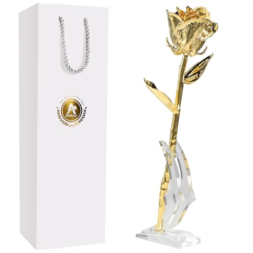 B91.gold Handmade Rose White Stand