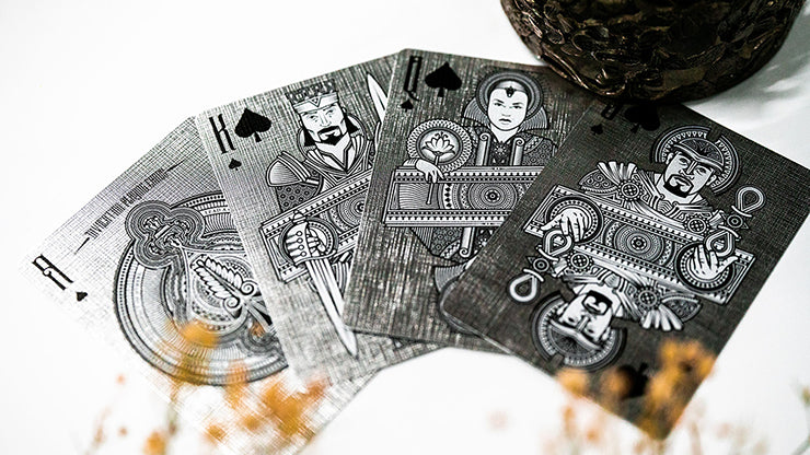 Kings Wild Project Invocation Platinum Playing Cards - Premium Collectible Deck for Cardistry, Magic & Poker Games