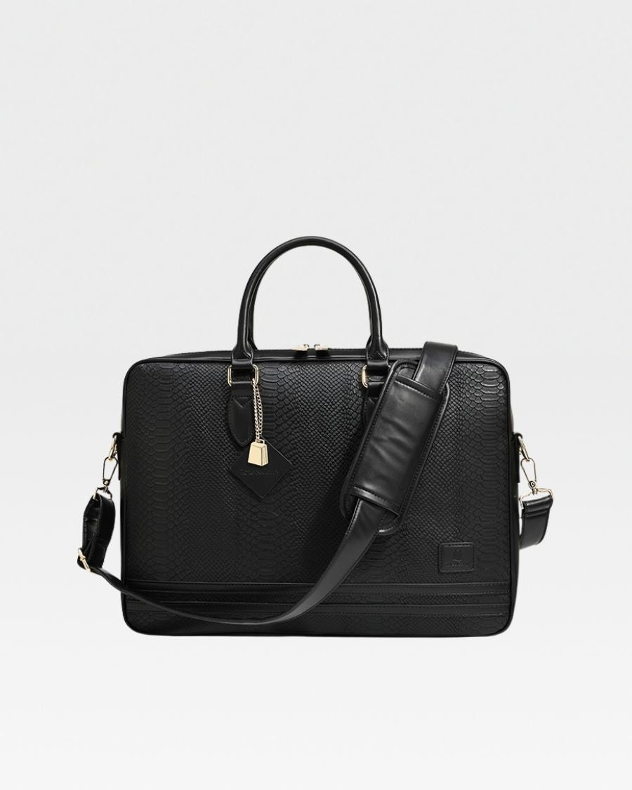 Apollo 1 Black Laptop Bag - Slim & Durable 15.6 Inch Computer Briefcase for Work, Travel & Business Commute