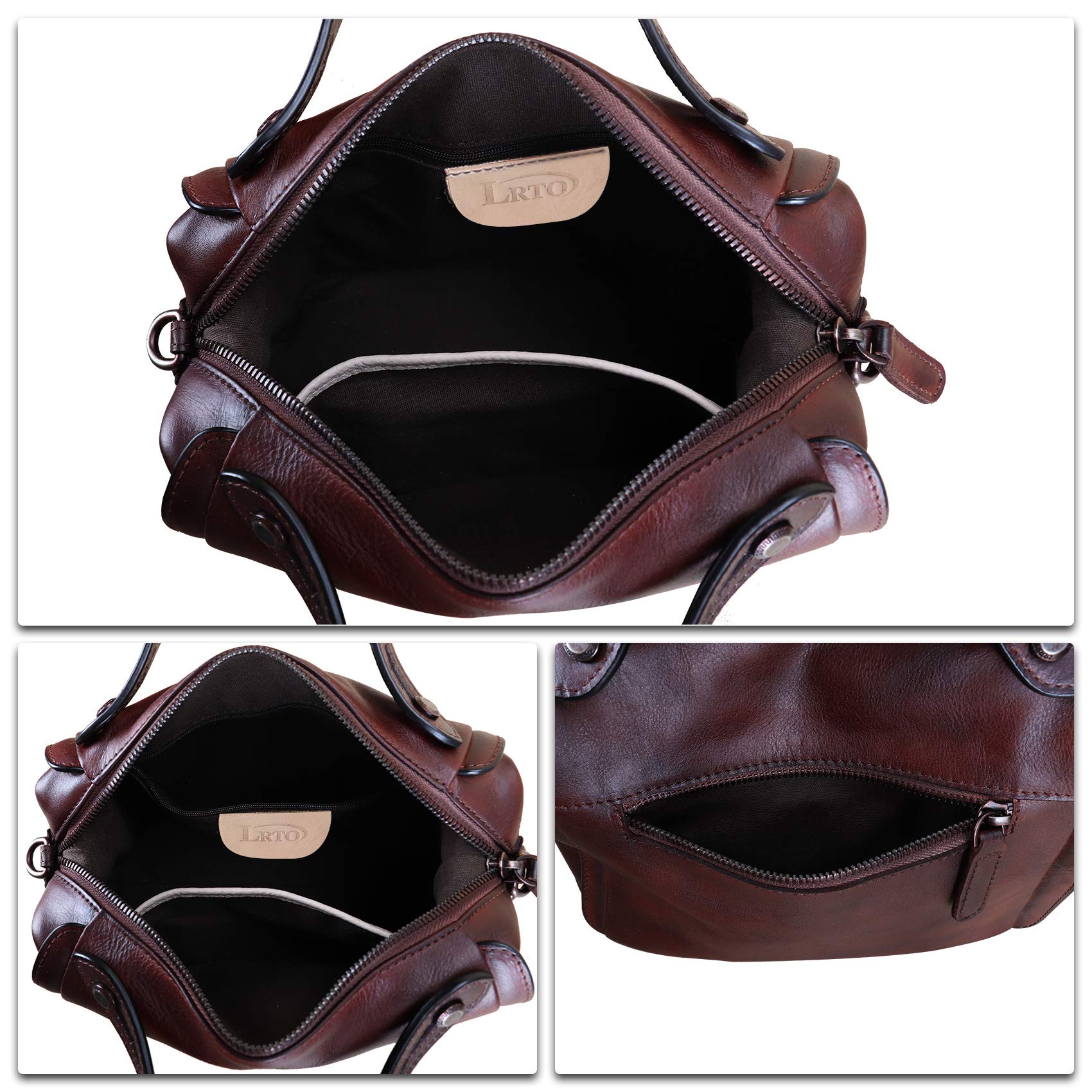 Genuine Leather Satchel Purse for Women - Retro Handmade Top Handle Handbag - Designer Crossbody Bag - Perfect for Work, Travel & Everyday Use