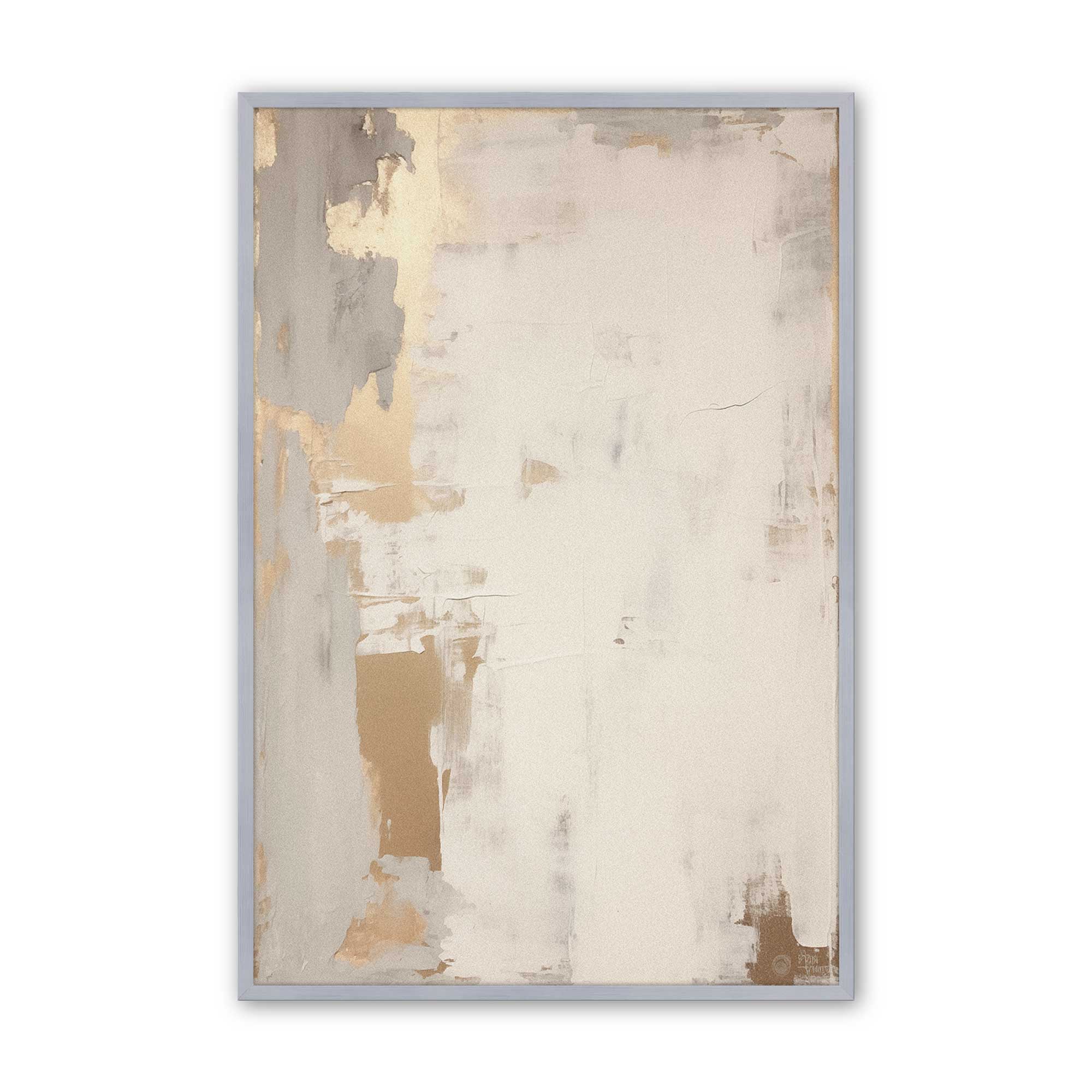 Golden Haze Wall Art - Set of 2 Modern Abstract Prints for Living Room & Bedroom Decor | Framed Canvas Artwork for Home & Office