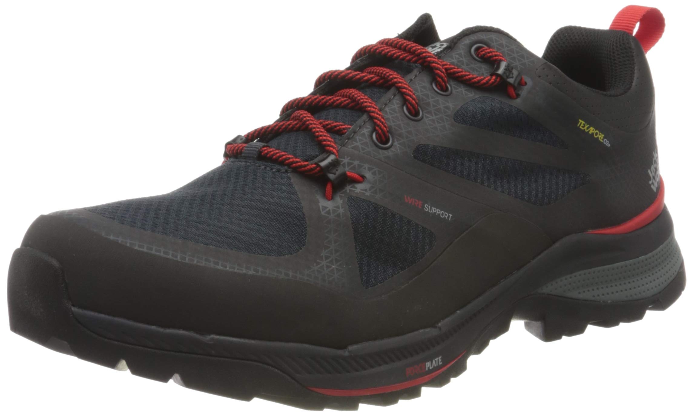Jack Wolfskin Men's Force Striker Texapore Low M Hiking Shoes - Waterproof & Breathable Outdoor Trail Running Shoes for Men - Perfect for Hiking, Camping and Mountain Adventures